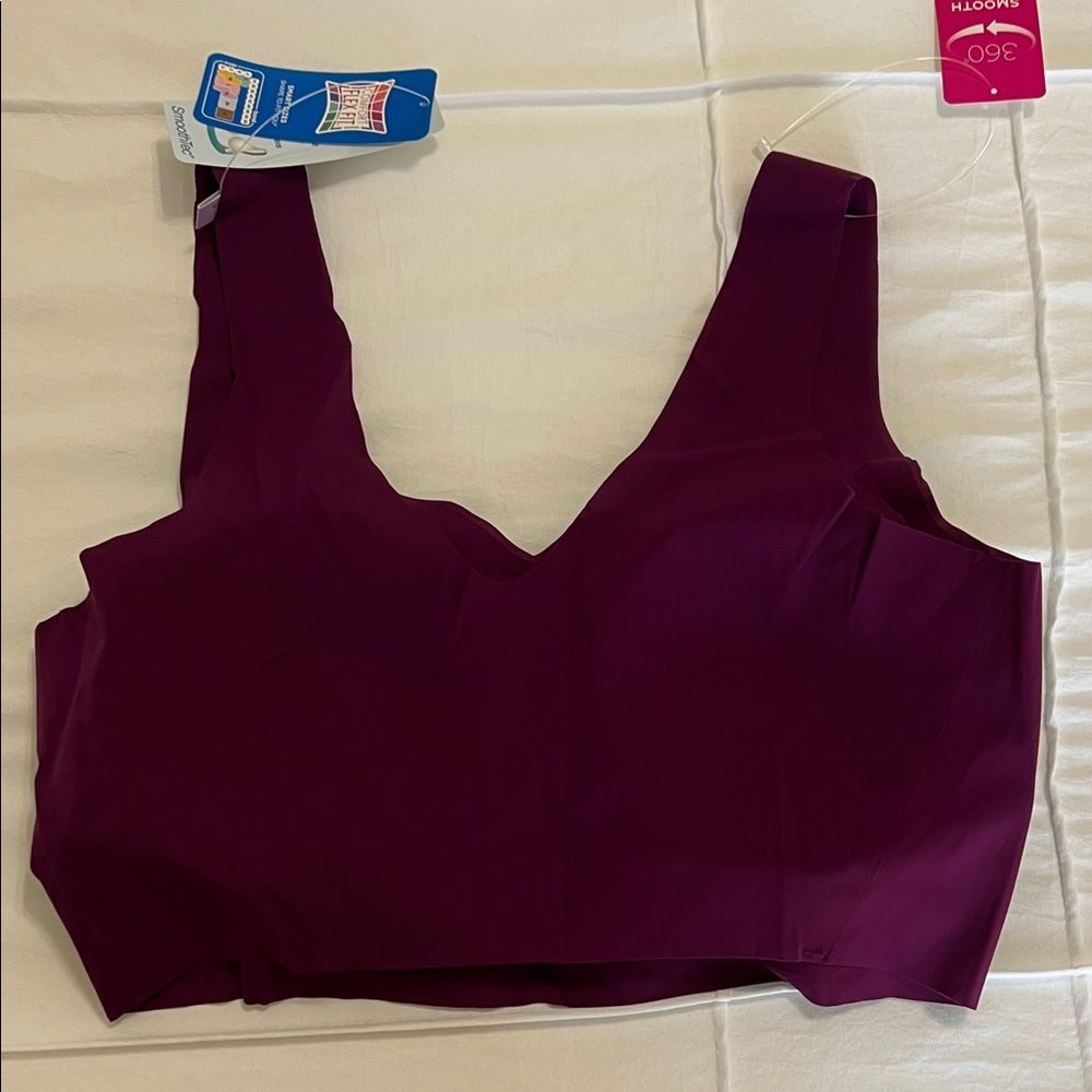 Hanes Women's Wireless Bra - Deep Purple NWT - Picture 2 of 6